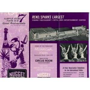  2 Nugget Sparks Nevada Brochures 1960s 