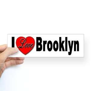  I Love Brooklyn New York Love Bumper Sticker by  