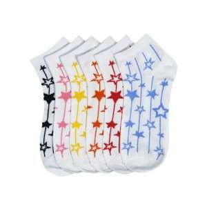 HS Women Fashion Ankle Socks Spangle Star Design (size 9 11) 6 Colors 