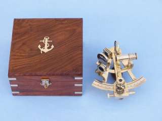   hampton nautical special solid brass 4 inch sextant has a slow motion