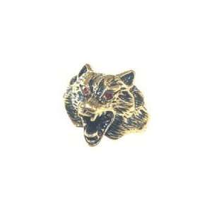 Savage Wolf Face Ring 18kt Gold EP Size 9 14 Lifetime Guarantee M223 