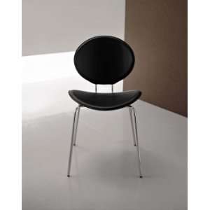  Rossetto Dolly Chrome/Leather Chair, Pair
