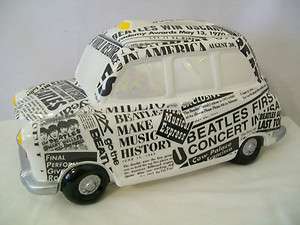 THE BEATLES 1999 PREMIERE EDITION NEWSPAPER TAXI COOKIE JAR #D1116 