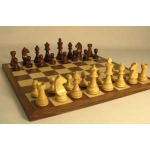  Chess Set Sheesham & Boxwood Chessmen in German Knight 