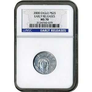 2008 $25 Platinum American Eagle MS70 Early Release NGC  