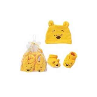  Disney Baby Winnie The Pooh Infant Cap & Booties Gift Set 