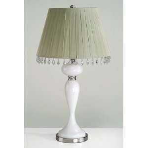   Stafford Collection Milk White Finish Stafford Glass Table Lamp Base