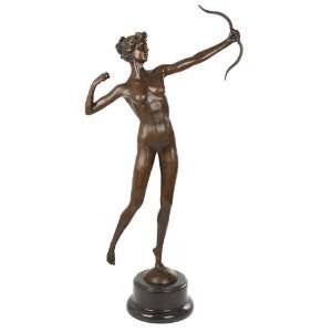  Bronze Art Deco Diana Huntress Statue Sculpture