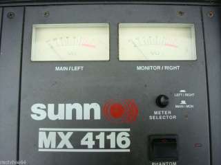   / Sunn PA Mixer MX4116 X 4116 Band Mixing Board & Case Guitar  