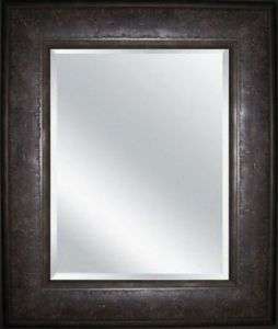 Marcello Framed Wall Mirror Dark Rustic Charcoal  
