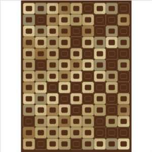  Rain Forest Abacus Chocolate Contemporary Rug Size 53 x 
