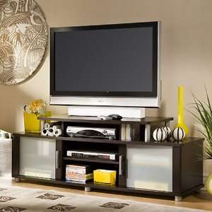  Chocolate Finish Widescreen TV Stand Endless Chocolate 
