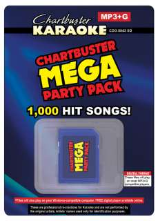 Chartbuster Karaoke Mega Party Pack   1,005 G Songs on SD Card 