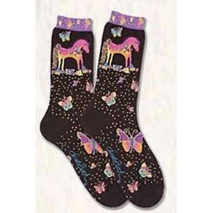  Laurel Burch Sole Mates Mythical Mares Socks Fabric By The 