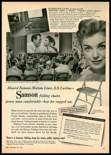 1951 vintage ad for Samson Folding Chairs  