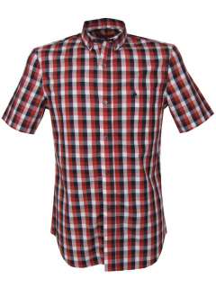 Mens French Connection FCUK Red Checked Gingham Shirt  