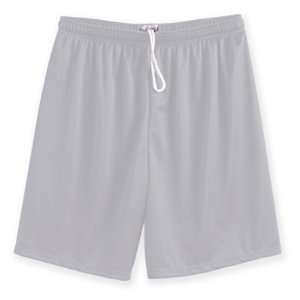  Soffe Birds Eye Mesh Silver Short w/Tricot Liner LARGE 