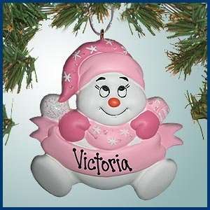 Personalized Christmas Ornaments   Girl Snowbaby   Personalized with 