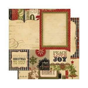 25 Days Of Christmas Double Sided Elements 12X12 Sheets 4x4 Quotes 