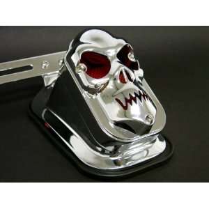  Chrome Skull Aftermarket Tombstone Tail Light for Harley 