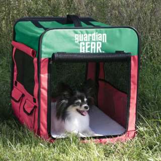 GUARDIAN GEAR COLLAPSIBLE DOG CRATE PINK & GREEN SMALL  