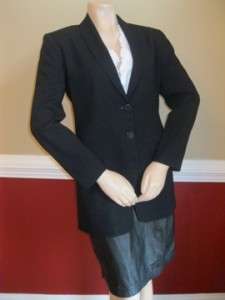 Ann Taylor Pure Wool Black 2 Button Blazer Jacket SIze 4 Career  