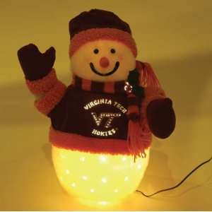  14 NCAA Texas Tech Fiber Optic Snowman Christmas Table 