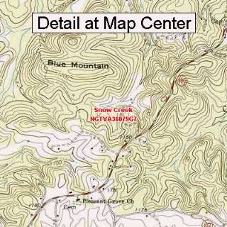  USGS Topographic Quadrangle Map   Snow Creek, Virginia 