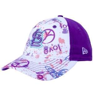   Youth Girls Purple White Solar Power Adjustable Hat