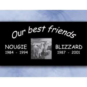   Pet Granite Marker   Small (16 x 8 x 4) Design 12