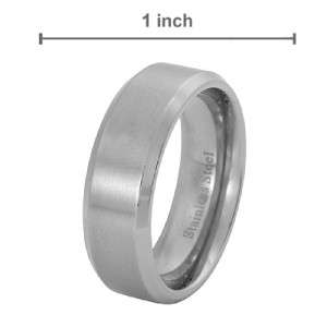 IRRESISTIBLE STAINLESS STEEL MENS BAND RING SZ 9 OR 12  