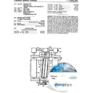  NEW Patent CD for ROTARY SLIT CUTTER 