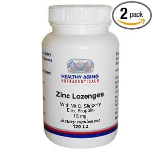 Healthy Aging Nutraceuticals Zinc Lozenges 15 Mg With Vit C, Slippery 