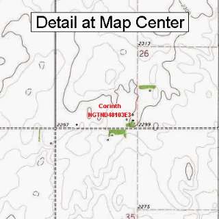 USGS Topographic Quadrangle Map   Corinth, North Dakota (Folded 