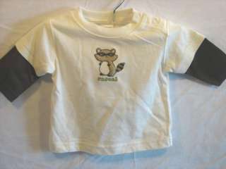 Gymboree 2010 Baby Raccoon Line NWT Size 3 6 Months T shirt  