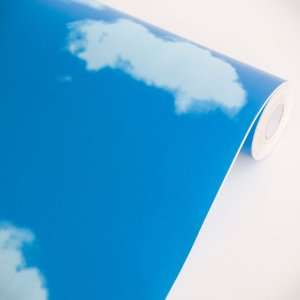  Clear sky   Self Adhesive Printed Window Film Home Decor 