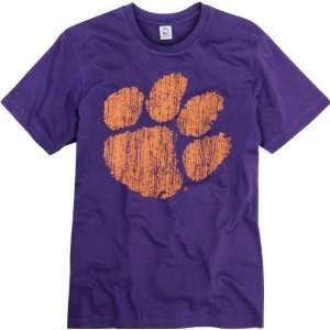  Clemson Tigers Purple Mascot Ring Spun T Shirt Sports 