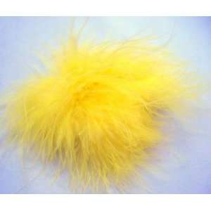  Yellow Soft Feather Clip Beauty