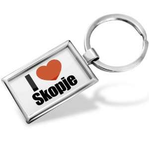 Keychain I Love Skopje region Macedonia   Hand Made, Key chain ring