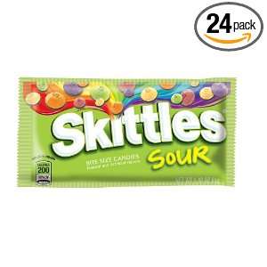 Skittles Sours Candy, 24 Count Packages (Pack of 24)  
