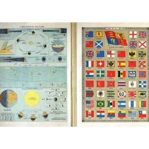   1910 Flags Nations Astronomy Phases Moon Eclipse Sun