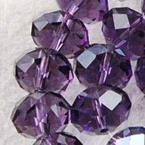 10x8mm 100Pcs Purple Swarovski Crystal Loose Beads  