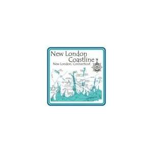 New London Coastline 4.25 Square Absorbent Coaster  