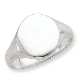 New Sterling Silver Size 10 Signet Mens Solid Ring  