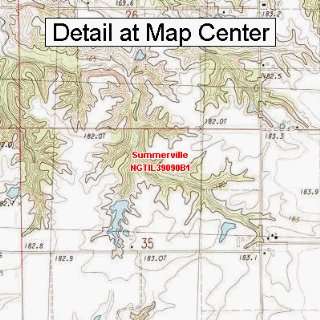 USGS Topographic Quadrangle Map   Summerville, Illinois (Folded 