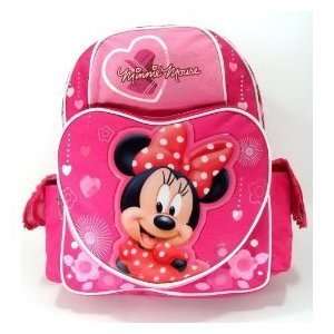  Disney Minnie Mouse Pink Hearts 16 Large Backpack Toys 