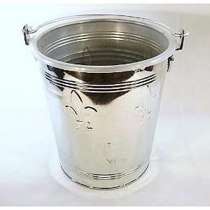  Fleur de Lis Ice or Wine Bucket with Liner, 11 inches tall 