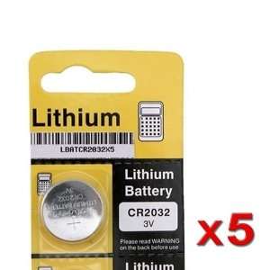  Lithium Coin Battery   CR2032 (5pcs) by eForCity 
