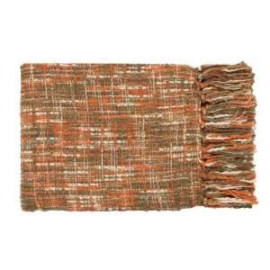  Tabitha Throw Collection   Rust and Brown with Accent 