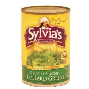 Sylvias collard greens, specially seasoned 14 oz Can  